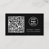 Carte De Visite Code QR Logo d'entreprise Moderne Professionnel No (Devant)