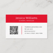Carte De Visite Code QR Logo d'entreprise Moderne Professionnel Ro (Dos)