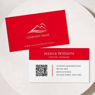 Carte De Visite Code QR Logo d'entreprise Moderne Professionnel Ro