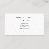 Carte De Visite Code QR Logo d'entreprise Moderne Professionnelle (Dos)