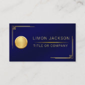 Carte De Visite Code QR Logo d'entreprise | Navy Moderne Professio (Devant)