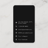 Carte De Visite Code QR Logo d'entreprise Noir Entreprise (Dos)