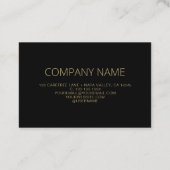 Carte De Visite Code QR Logo d'entreprise Noir Euro (Dos)