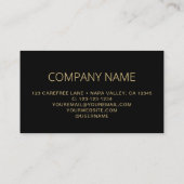 Carte De Visite Code QR Logo d'entreprise Noir moderne (Dos)