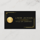 Carte De Visite Code QR Logo d'entreprise Noir Moderne Professionn (Devant)