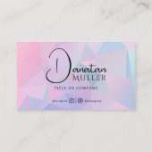 Carte De Visite Code QR Logo d'entreprise pierre opale (Dos)