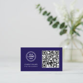 Carte De Visite Code QR Logo d'entreprise | Professionnel et Moder (Debout devant)