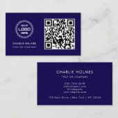 Carte De Visite Code QR Logo d'entreprise | Professionnel et Moder (Devant / Derrière)