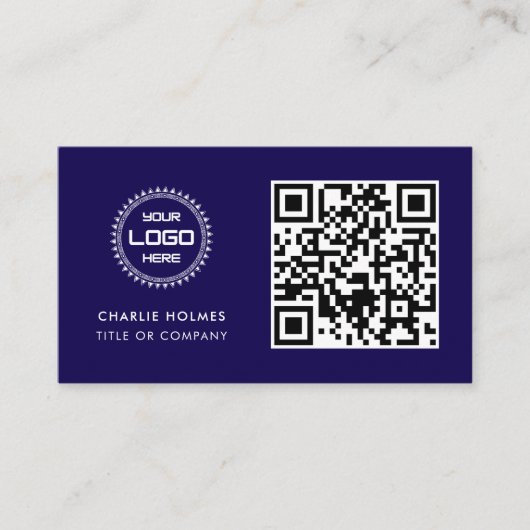 Carte De Visite Code QR Logo d'entreprise | Professionnel et Moder (Devant)