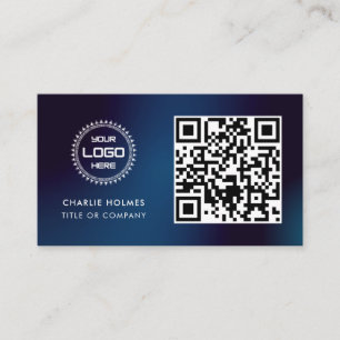 Carte De Visite Code QR Logo d'entreprise   Professionnel et Moder