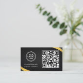 Carte De Visite Code QR Logo d'entreprise | Professionnel et Moder (Debout devant)