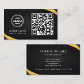 Carte De Visite Code QR Logo d'entreprise | Professionnel et Moder (Devant / Derrière)