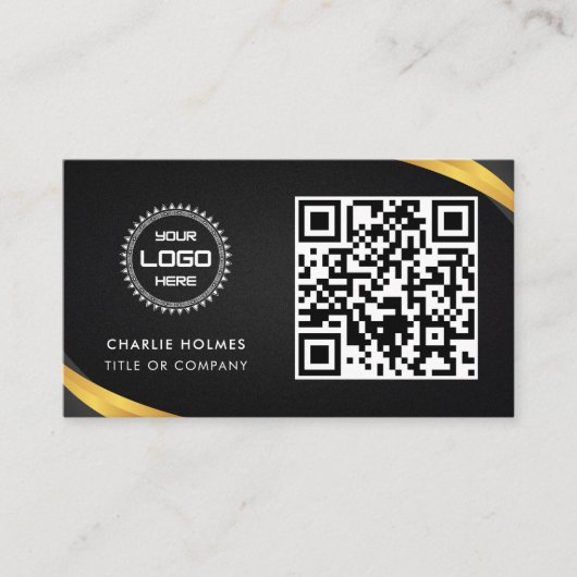 Carte De Visite Code QR Logo d'entreprise | Professionnel et Moder (Devant)