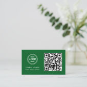 Carte De Visite Code QR Logo d'entreprise | Professionnel et Moder (Debout devant)