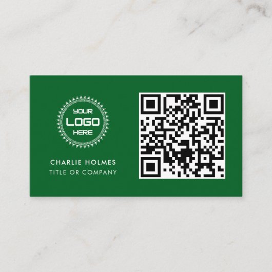 Carte De Visite Code QR Logo d'entreprise | Professionnel et Moder (Devant)