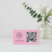 Carte De Visite Code QR Logo d'entreprise | Professionnel et Moder (Debout devant)