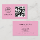 Carte De Visite Code QR Logo d'entreprise | Professionnel et Moder (Devant / Derrière)