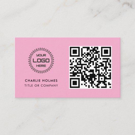 Carte De Visite Code QR Logo d'entreprise | Professionnel et Moder (Devant)