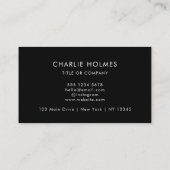 Carte De Visite Code QR Logo d'entreprise | Professionnel et Moder (Dos)