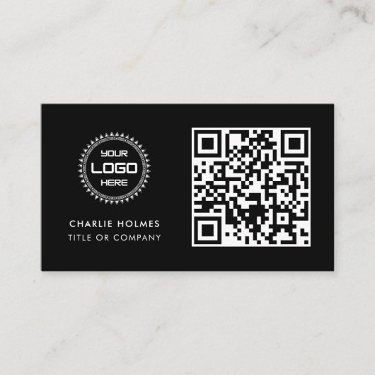 Carte De Visite Code QR Logo d'entreprise | Professionnel et Moder (Devant)