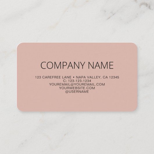 Carte De Visite Code QR Logo d'entreprise rose (Dos)