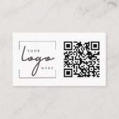 Carte De Visite Code QR Logo d'entreprise Simple Moderne Professio (Devant)