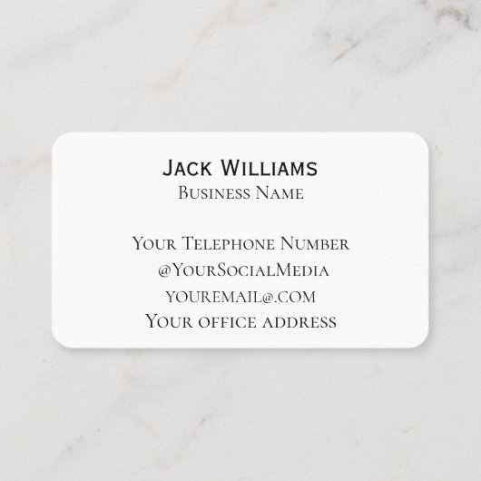 Carte De Visite Code QR Logo d'entreprise Simple Professional Mode (Dos)