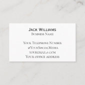 Carte De Visite Code QR Logo d'entreprise Simple Professional Mode (Dos)