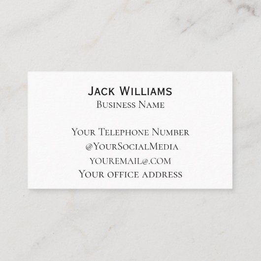 Carte De Visite Code QR Logo d'entreprise Simple Professional Mode (Dos)