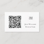 Carte De Visite Code QR Logo d'entreprise Simple Professional Mode (Devant)