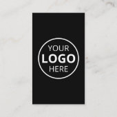 Carte De Visite Code QR Logo des médias sociaux Noir (Dos)