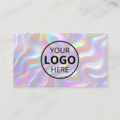 Carte De Visite Code QR Logo Effet 3D Iridescent (Devant)