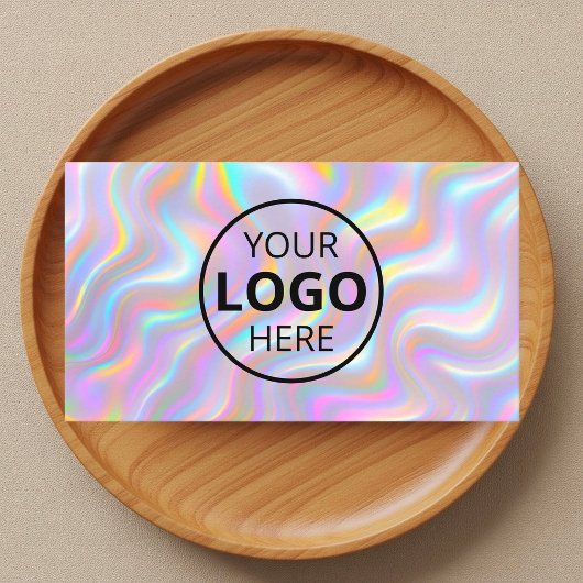 Carte De Visite Code QR Logo Effet 3D Iridescent