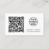 Carte De Visite Code QR Logo Entreprise Moderne Professionnel (Devant)