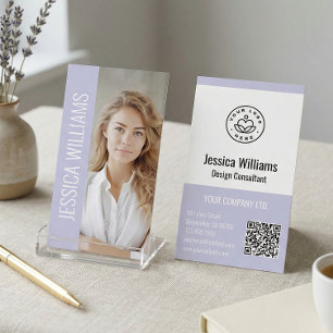 Carte De Visite Code QR Logo Entreprise Moderne Professionnel Lava