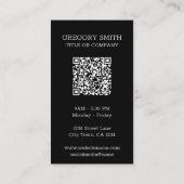 Carte De Visite Code QR Logo Entreprise Noir (Dos)