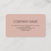 Carte De Visite Code QR Logo Entreprise Rose (Dos)