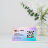 Carte De Visite Code QR Logo Esthéticienne (Debout devant)