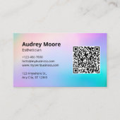 Carte De Visite Code QR Logo Esthéticienne (Devant)