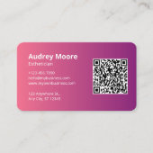 Carte De Visite Code QR Logo Esthéticienne Maquillage (Devant)