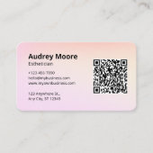 Carte De Visite Code QR Logo Esthéticienne Professionnelle (Devant)