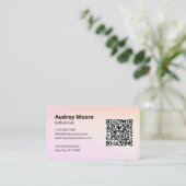 Carte De Visite Code QR Logo Esthéticienne Professionnelle (Debout devant)