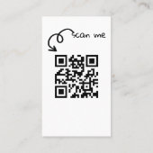 Carte De Visite Code QR Logo et Texte Personnalisé (Dos)