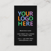 Carte De Visite Code QR Logo et Texte Personnalisé (Devant)