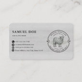 Carte De Visite Code QR LOGO Ferme de moutons d'agneau rustique Gr (Devant)