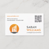 Carte De Visite Code QR | Logo Finance (Devant)