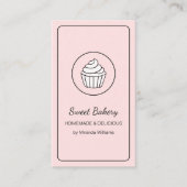 Carte De Visite Code QR Logo Gâteau Cupcake Boulangerie Moderne Ro (Devant)