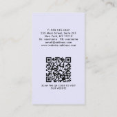 Carte De Visite Code QR Logo Lavande Générique Professionnel (Dos)