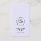 Carte De Visite Code QR Logo Lavande Générique Professionnel (Devant)