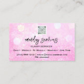 Carte De Visite Code QR Logo maquillage Artiste Boutique Parties s (Dos)